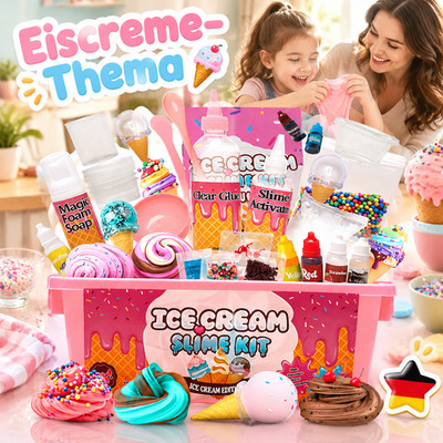 Slime Set DIY Eis Schleim Kit Fluffy Weicher Schleim Machen Geburtstagsgeschenk