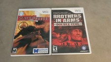Sniper Elite + Brothers In Arms Double Time Nintendo Wii CIB Complete Mint Discs