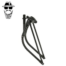 ORIGINAL LOWRIDER 26  Square Single Twist BENT Springer Fork 1  Threaded Black.