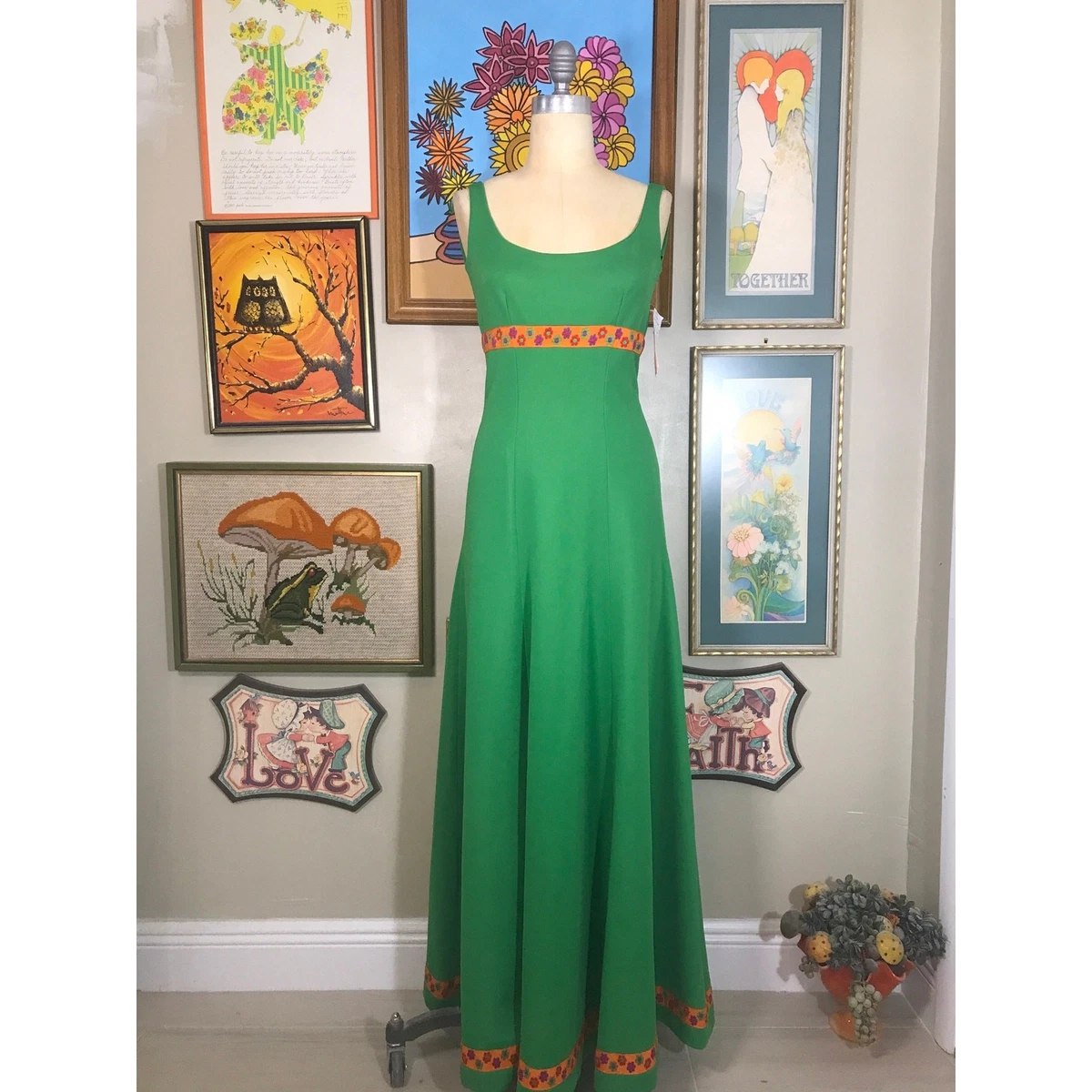 Green Ethnic/Peasant Vintage Dresses for Women for sale | eBay