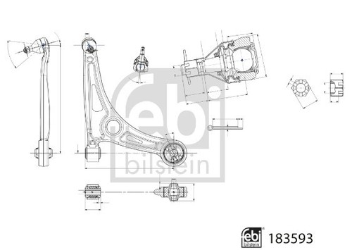 TRACK CONTROL ARM 183593 FOR HYUNDAI IONIQ/6 KONA/SUV/Van KIA NIRO/II SOUL/III - Picture 2 of 6
