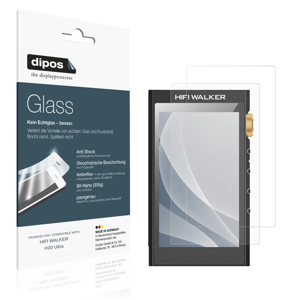 2X Schutzfolie FüR Hifi Walker H20 Ultra Matt - Anti-Shock 9H Folie Dipos Glass-image