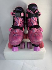 Roller Derby Flux Girls Youth Adjustable Quad Roller Skates Pink/Purple 3-6