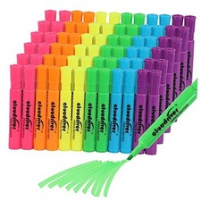 Highlighters Bulk Pack of 72, Assorted Color, Chisel Point, Quick Drying Ink,