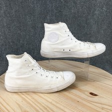 Converse Shoes Mens 10 Womens 12 Chuck Taylor All-Star High-Top White 1U646F