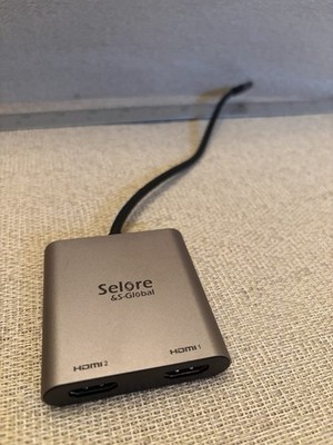 Selore&S-Global USB C to Dual HDMI Adapter 4K @60hz, Type C to HDMI