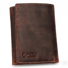 Genuine Leather Wallets for Men  RFID Blocking Trifold Wallet with 6 Card Sl...