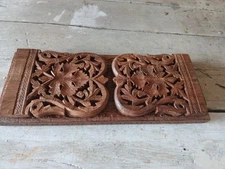 Hand Carved Wood Bookends Expanding Foldable Wooden Book Ends Holder Rack Shelf