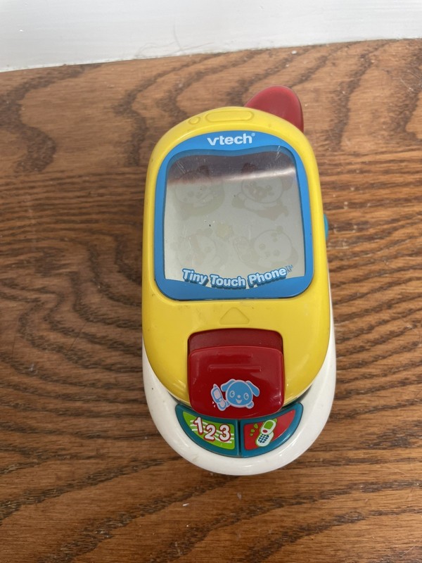 VTech Tiny Touch Phone-Teaches Numbers Shapes Animals Music-6 To 36 Months-works
