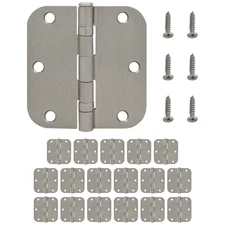 Nuk3y Residential 3 1/2" x 3 1/2" Ball Bearing Door Hinge 5/8 Radius