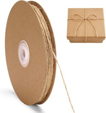 328FT Jute Twine 1.5mm 2 Ply Natural Craft Twine String for Gift Wrapping
