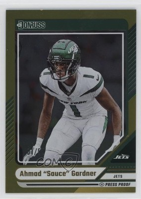2024 Panini Donruss Gold Press Proof 1/50 Ahmad Gardner Sauce #42 13lw