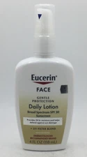 Eucerin Face Gentle Protection Daily Lotion SPF 30, 4 Oz, EXP 06/2026