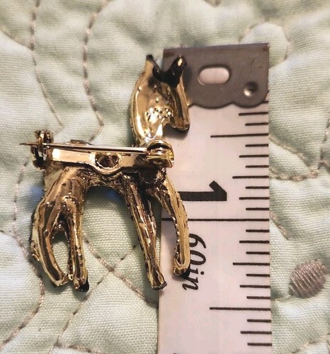 Pin Ruler Shape Vintage Enamel MCM Black Foal Horse Brooch Mid-Century Modern Pin 1 1/2 ...