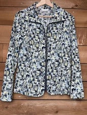Christopher & Banks Women’s Sz SMALL Full Zip Abstract Print Lightweight Jacket