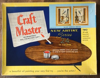 VTG Craft Master Numbered Oil Painting Set New Artist Series N-A2447 - Unpainted