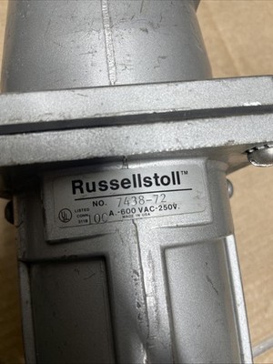 Russellstoll 7438-72 100A,CON,3P4W,AT,600VAC
