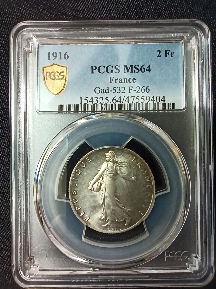 そ*ン様 ✨ 1916年/NGC MS63/1フラン銀貨✨ ☆1円出品《100年前の綺麗