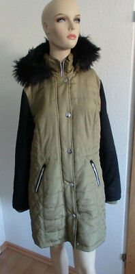 stylischer Anorak Parka grau/braun Steppmantel Gr.40 HSE24 Flora Blue