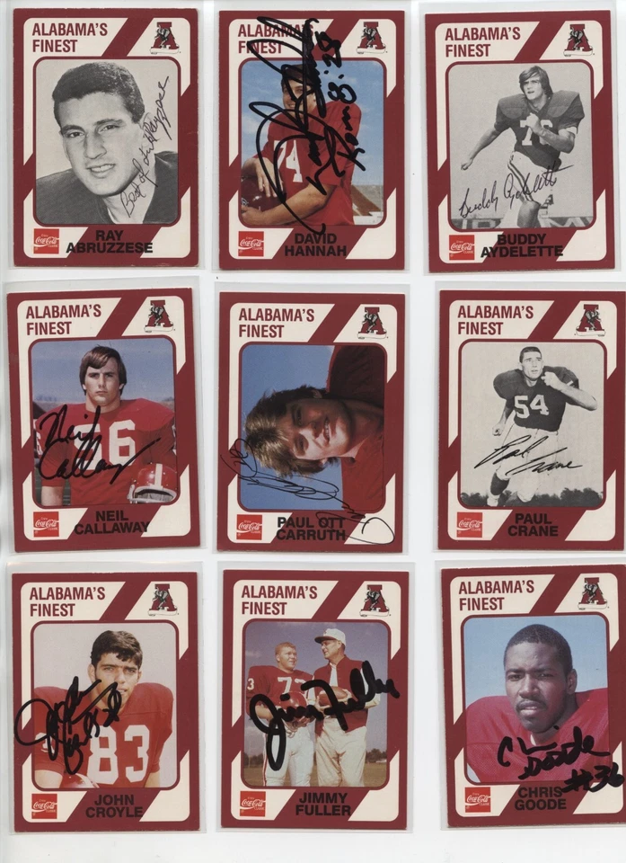1989 Signed Alabama Coke Collegiate Collection Autograph - You Pick Auto - Image 2 of 3