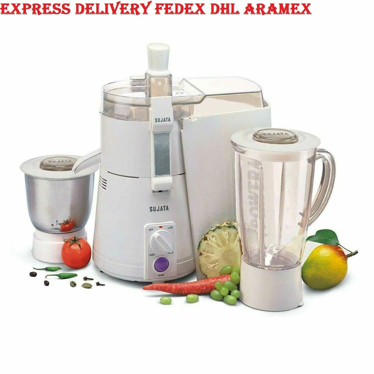Sujata Powermatic Plus Juicer Mixer Grinder 900 Watts 2 Jars Express Delivery