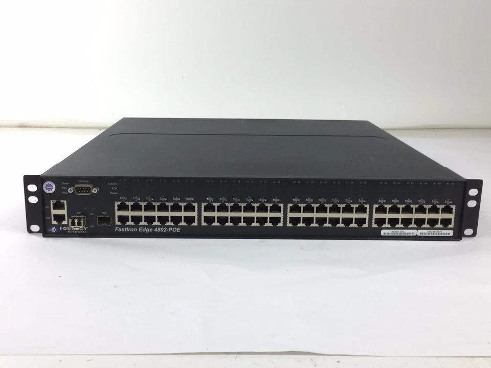 Foundry Networks FastIron Edge 4802-POE 48 Port Managed Network Switch - Image 2 of 4