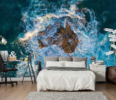 3D Nature Sea K2259 Wallpaper Mural Self-adhesive Removable Sticker Luna