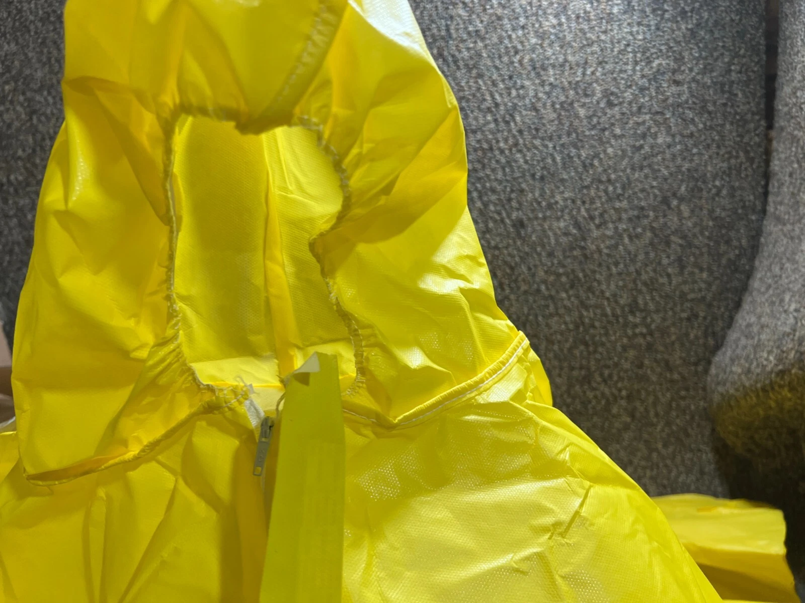 (QTY 12) KleenGuard A70 00687 4XL Yellow Chemical Resistant Coveralls image 7