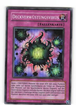 Yugioh DECKVERWÜSTUNGSVIRUS , dr3-de178 Super Rare deutsch Excellent 