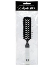 Scalpmaster 7 Row Vent Brush w/ Rubber Grip Handle