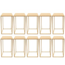 10pcs 24" tall Matte Gold Geometric Metal Stands Wedding Flower Vase Holders NEW