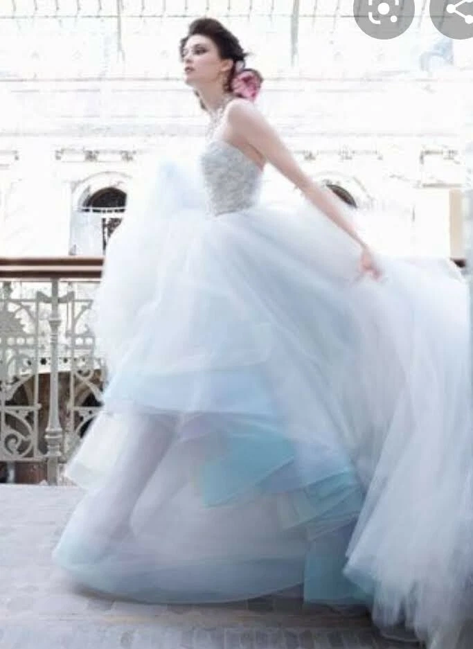 Lazaro blue wedding clearance dress