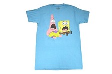 Bob Esponja Pantalones Cuadrados Para Hombres Bob Esponja y Patricio Camiseta Asustada Nueva S-2XL