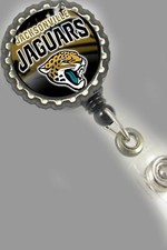 Jacksonville Jags Jaguars work badge holder retractable reel nurse cna secretary