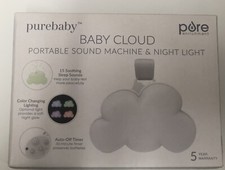 Pure Enrichment Baby Cloud Portable Sound Machine  Night Light Color Change NEW