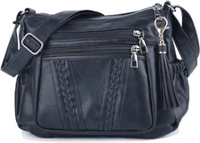 Mujer De Moda Negras Casuales Bolsos Para Dama Multi Bolsillo O Bolsa De Hombro