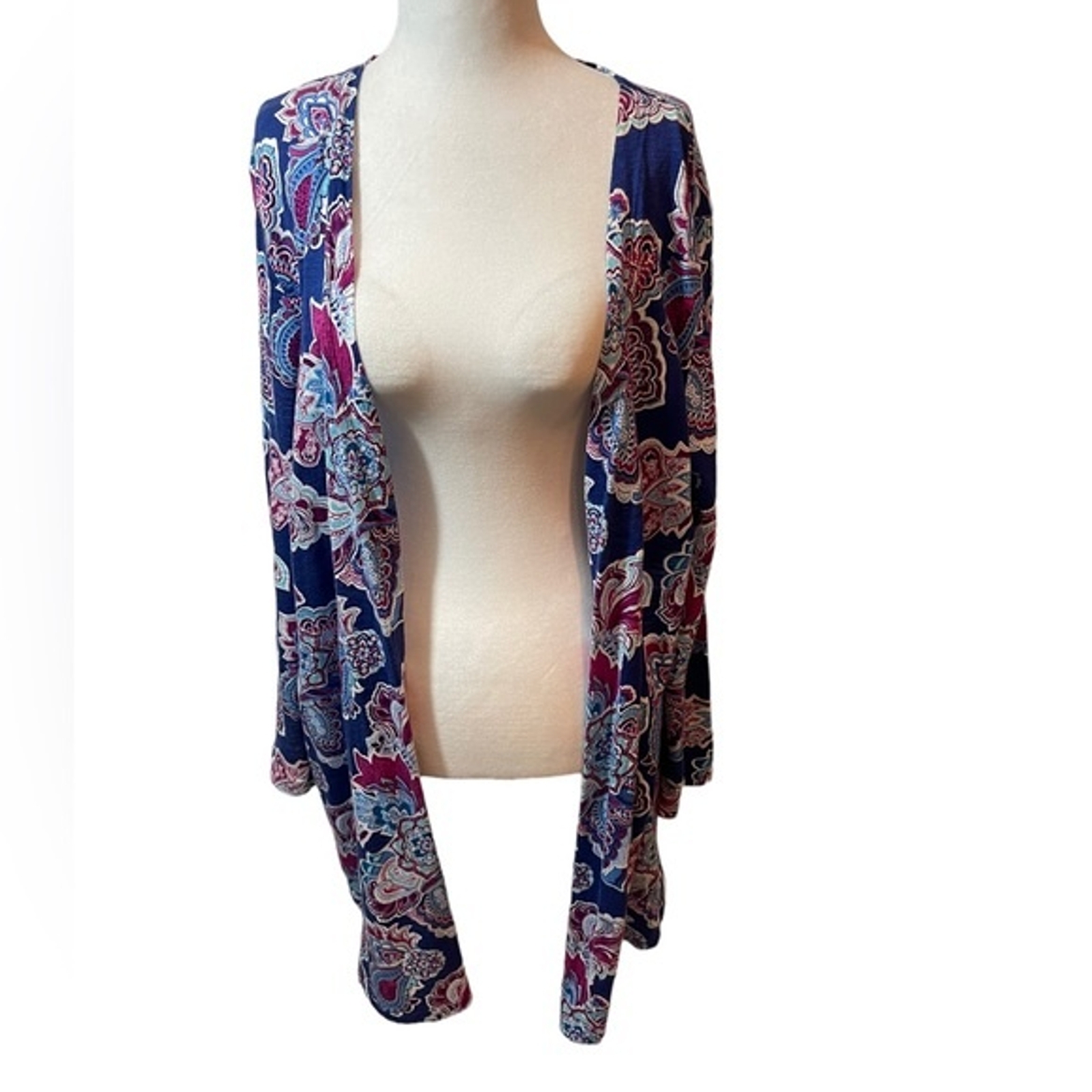 Chico's Vibrant Multi-Colored Duster Tee - Size 2 - image 4