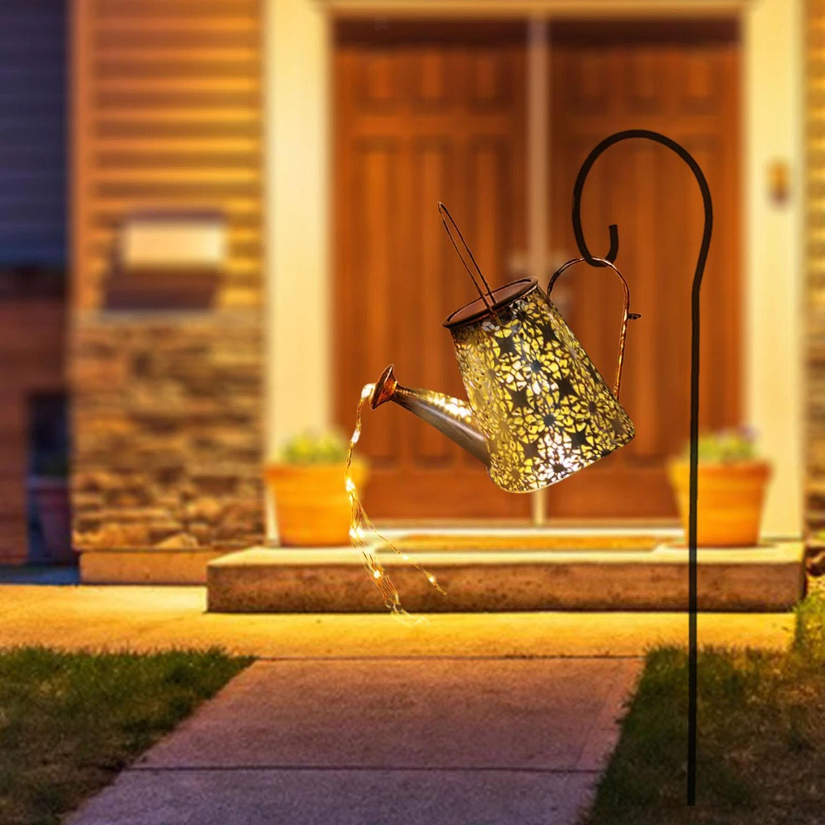 Creative Water Can Light Kettle String Lights for Garden Terraces Decor