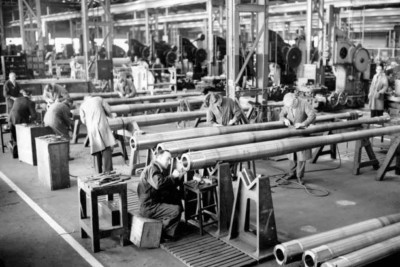 Work Progress 20 Pounder Gun Barrel Shop Royal 4x6 Foto 