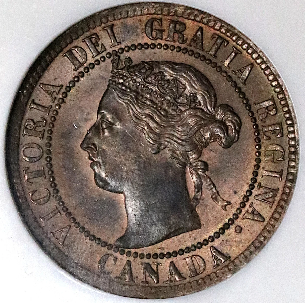 1901 NGC MS 63 RB Canada 1 Cent Victoria Mint State Fatty Holder Coin (22100901C