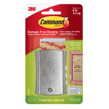 Command Silver Picture Hanger 8 lb.  (Pack of...
