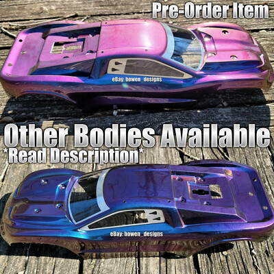 Traxxas Custom Painted RC Body 4x4 Rustler VXL XL5 Shifting Clear Windows Chrome