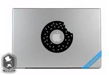 Donut with Sprinkles Bitten - 5 inch Black Vinyl Decal for Laptops and more