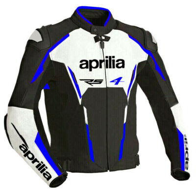 APRILIA Rennen Motorrad Lederjacke Männer Leder Bikerjacke Lederjacken-CE Armour