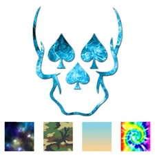 Skull Spades - Vinyl Decal Sticker - Multiple Patterns & Sizes - ebn640