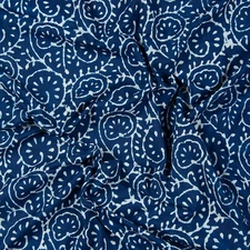 2.5 Yard 100% Cotton Fabric Indigo Blue Cotton Running Sewing Indian Boho Fabric