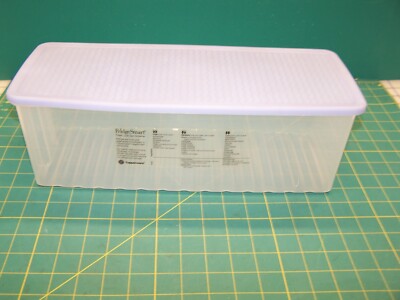 Tupperware 3995 Fridge Smart Fruit Veggie Crisper 19c Vented Blue Container EUC