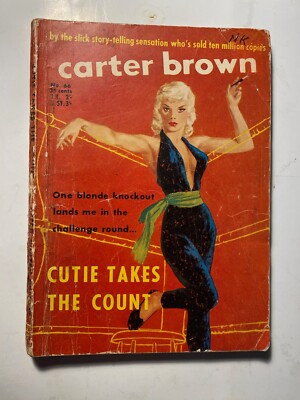 Cutie Takes the Count Carter Brown Pulp Digest Australian 1958 1st Ed Horwitz