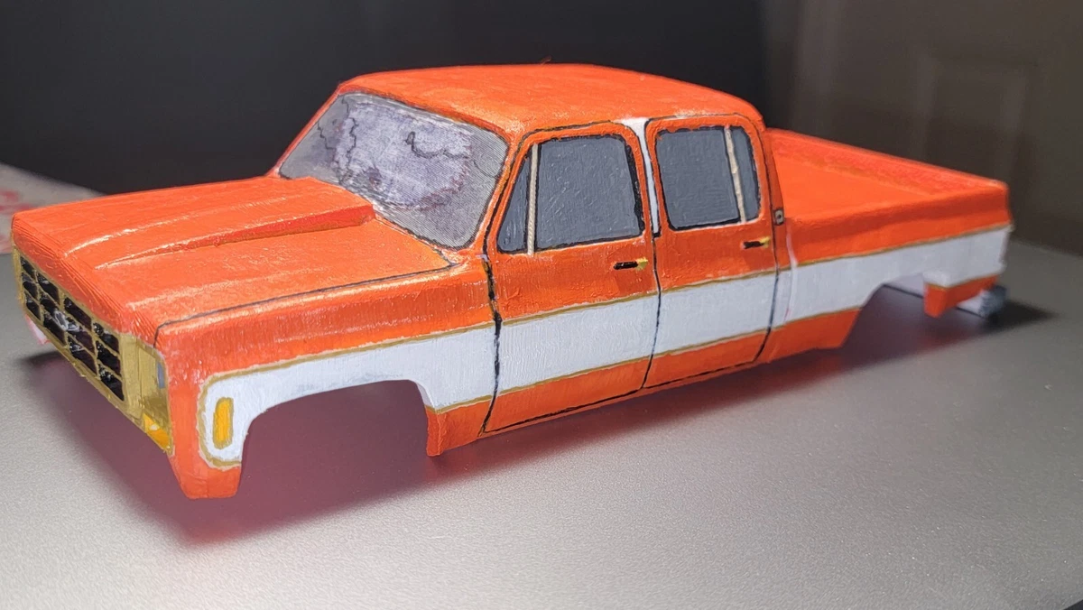 155mm WB SQUAREBODY CHEVY K30 Bed CAB DIY RC HARD BODY