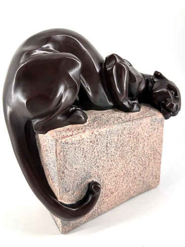 RARE Austin Production Sculpture Panther 1996 Alexsander DANEL Signed polychrome - Picture 13 of 24